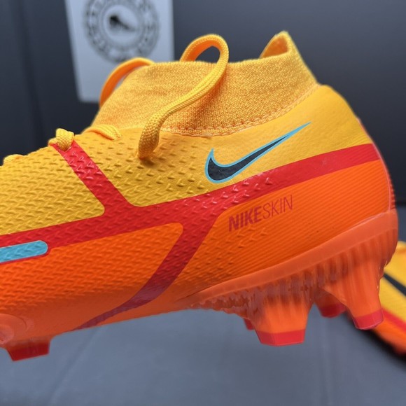 NIKE Phantom GT2 Pro DF FG ‘Laser Orange Bright Crimson’ DC0759-808 Men Sz 4 NEW - Picture 10 of 14